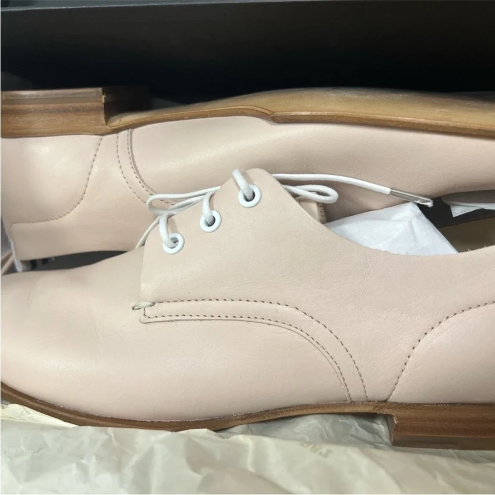 NWT rag & bone Audrey Oxfords Leather Soles in light blush pink Size 6.5 or 8